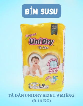 Combo 5 gói Tã dán Unidry size XL tổng 40 miếng