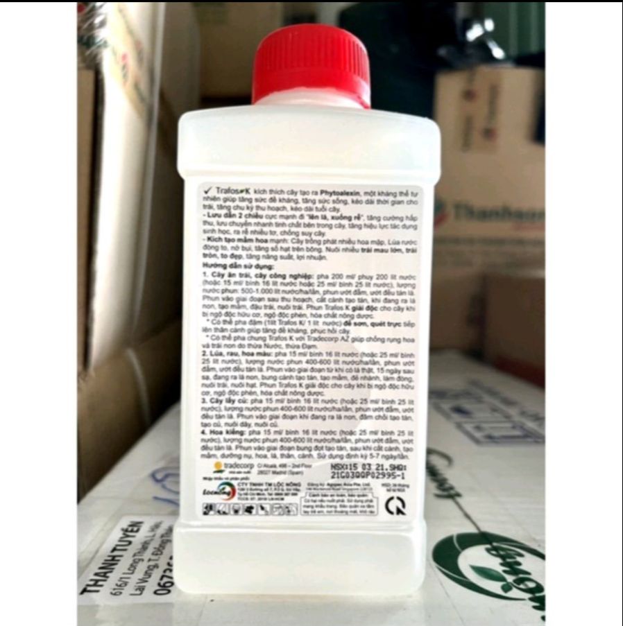 Phân bón lá hỗn hợp PK TRAFOS--K chai 500ml