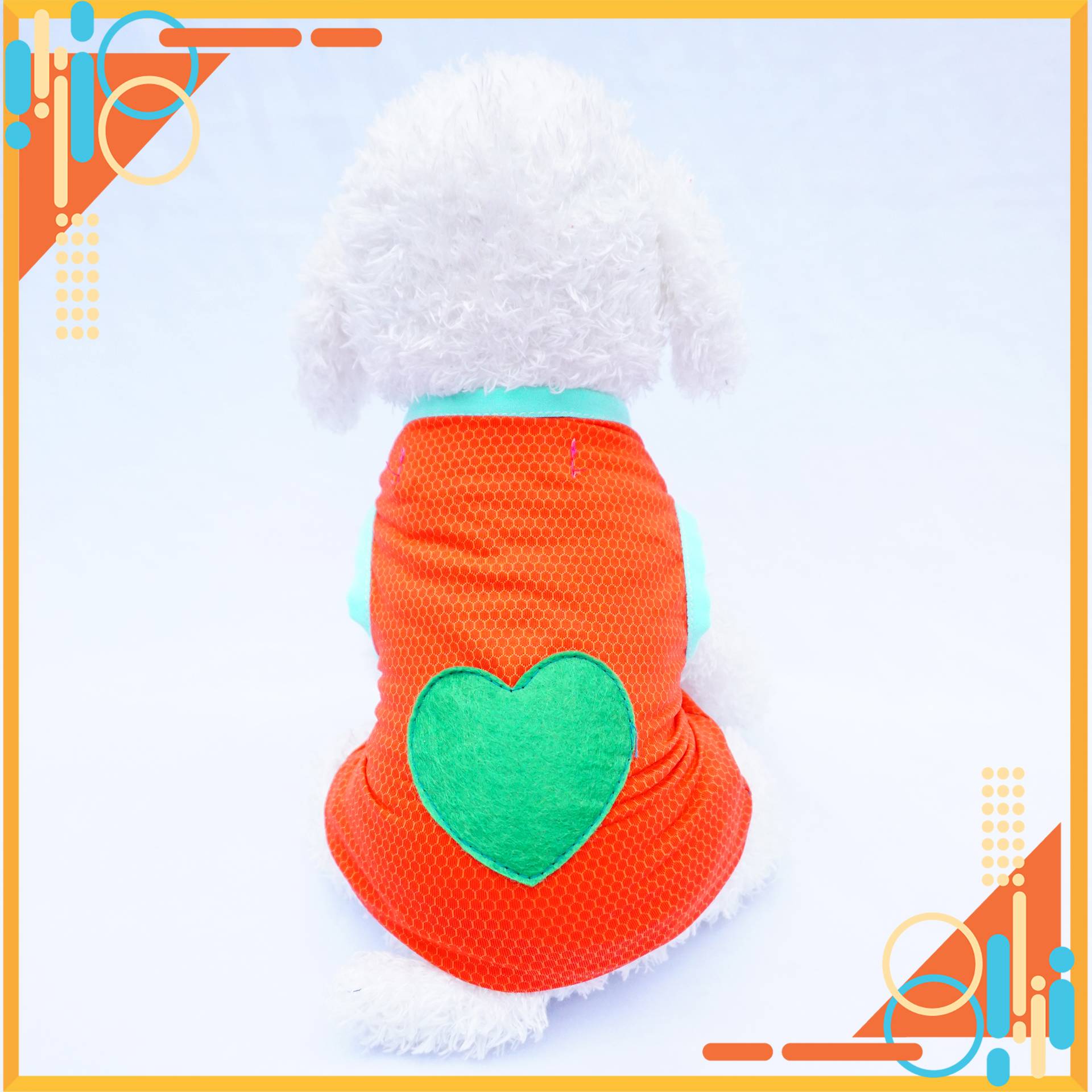 Áo cho Thú cưng, Áo 3 lỗ Tim PD047