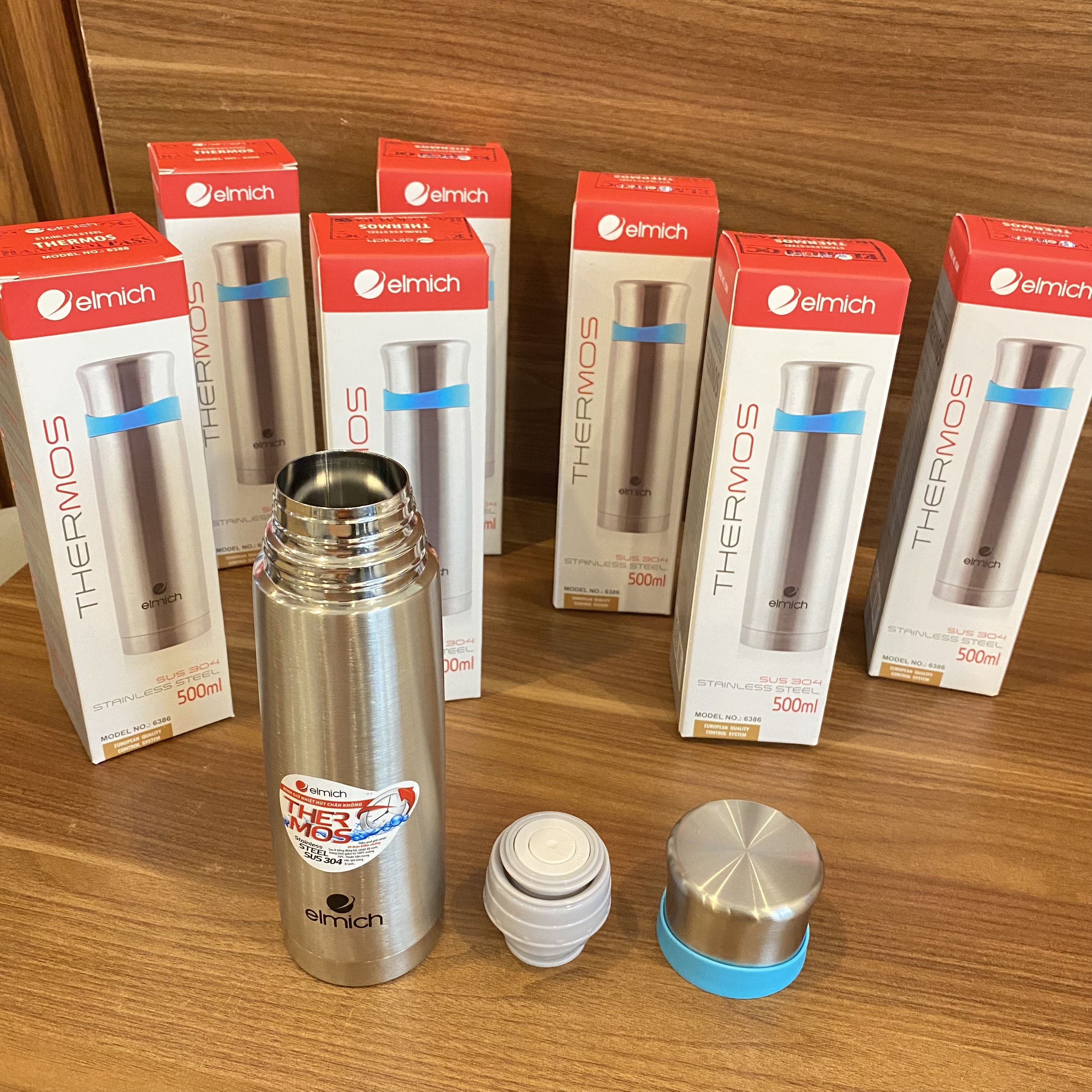 Bình giữ nhiệt EL-6386KM (Dung tích 500ml, màu Bạc, giữ nóng 8 tiếng lạnh 12 tiếng)