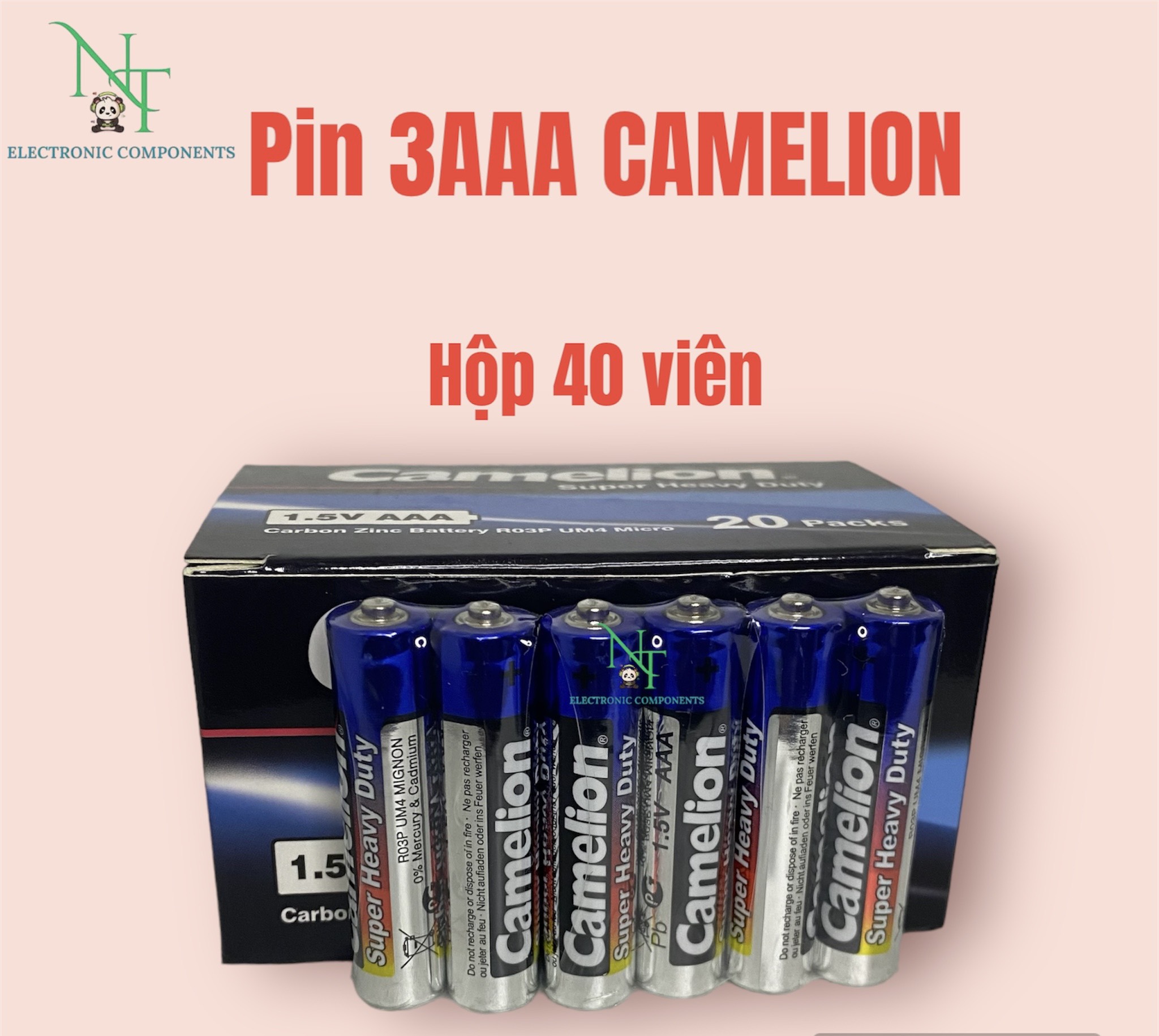 Hộp 40 viên pin AAA ( 3A ) CAMELION . Pin đũa AAA