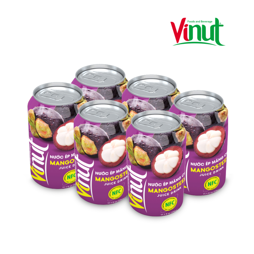 [FREE SHIP] Lốc 06 Lon Nước Ép Măng Cụt Vinut 330ml
