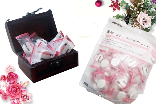 Mặt Nạ Giấy Viên Nén MINISO Nhật Bản 100V