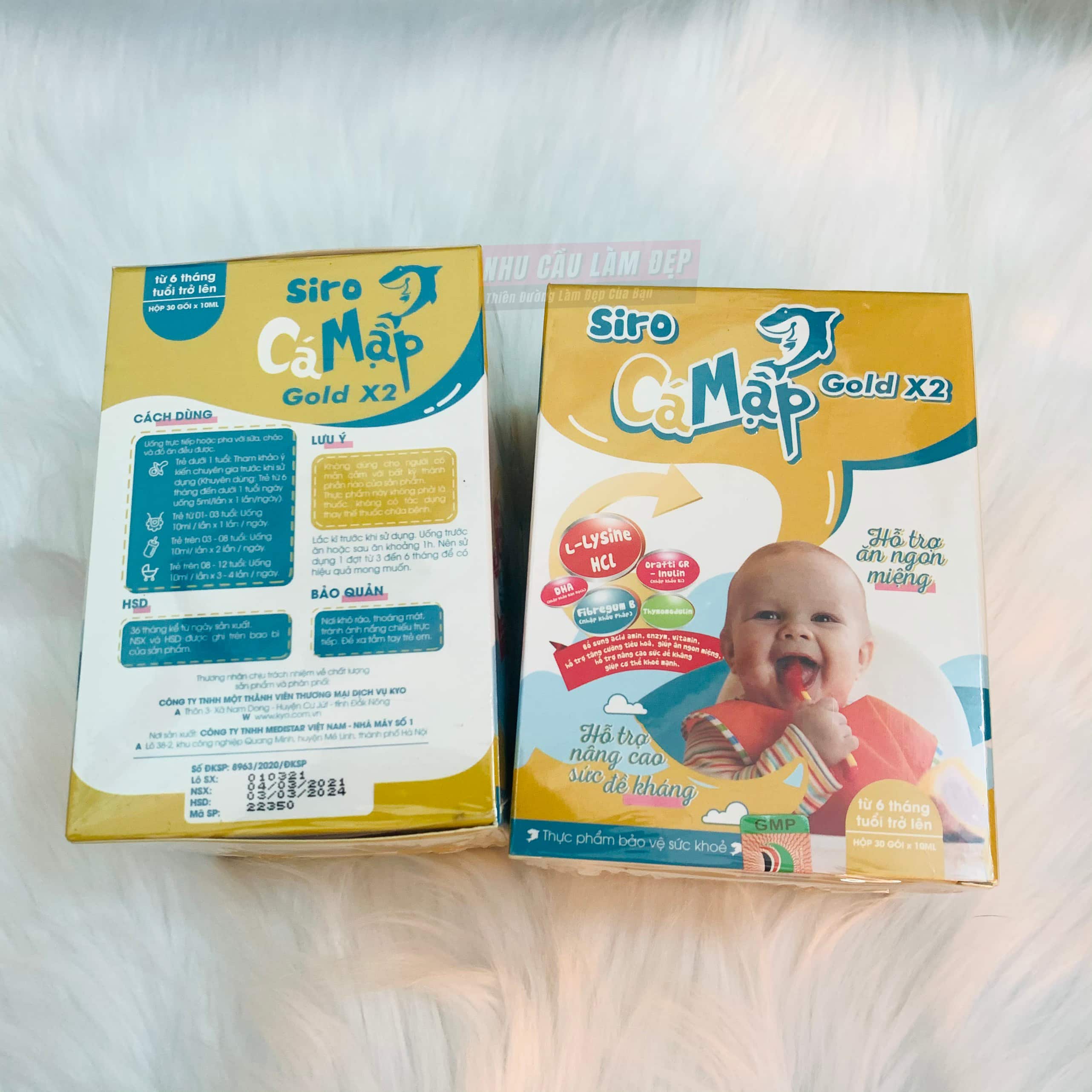 [HCM]5 Hộp SIRO BABY SHARK Cá Mập Gold X2 (Sản phẩm mẫu mới)