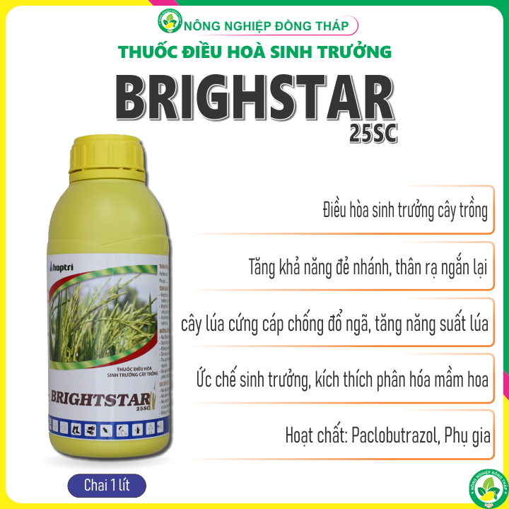 BRIGHSTAR 25SC-Paclobutrazol chai 1 lít