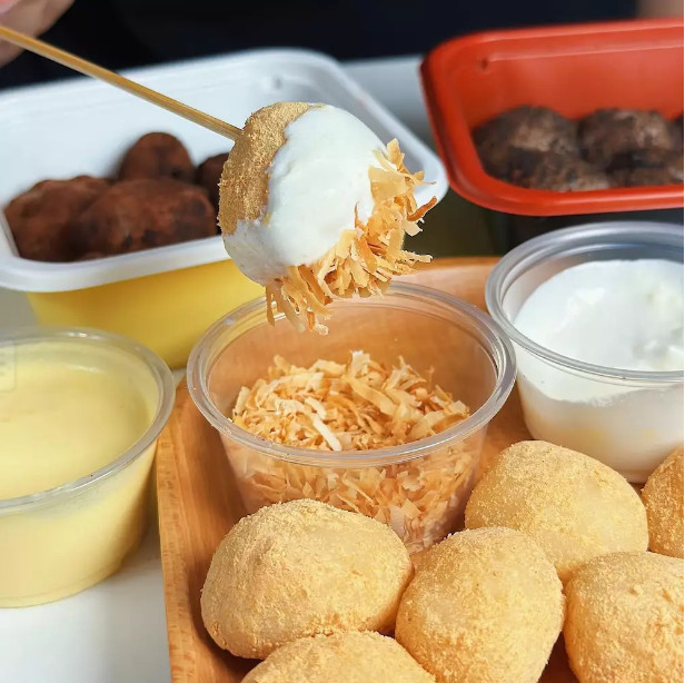 Combo nguyên liệu làm bánh mochi chấm kem sữa 3 vị