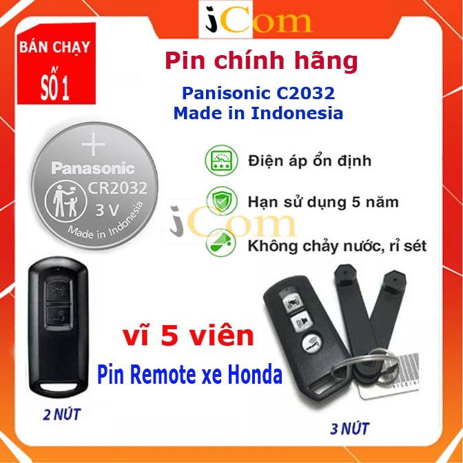 Pin chìa khóa Smartkey Honda CR2032 dùng cho xe Honda Sh, Air blade, Vision, Lead, Vario