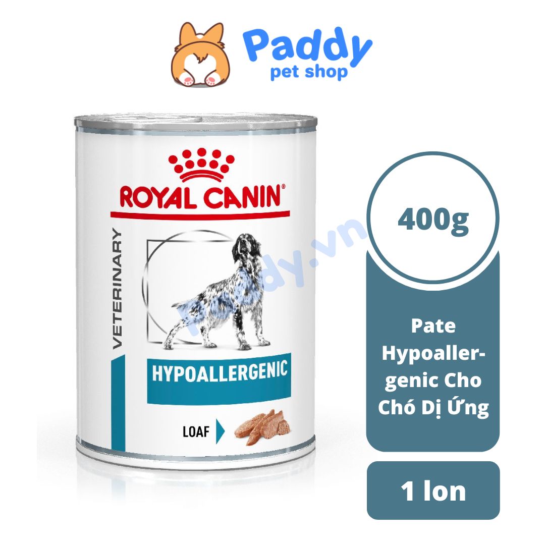 Pate Cho Chó Dị Ứng Royal Canin Hypoallergenic Lon 400g