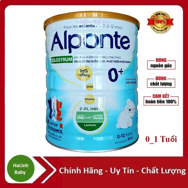 Sữa Alponte Colostrum 0+,1+,2+ 800g (Date 2026)