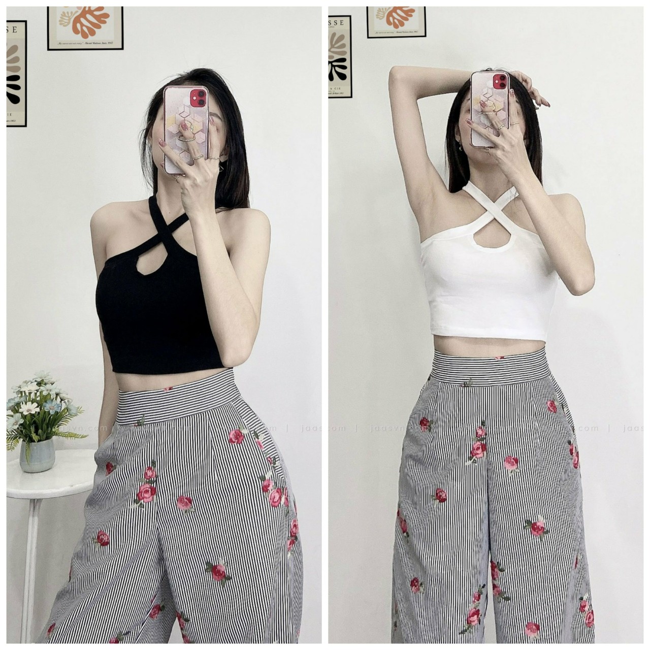 [HCM]Áo croptop hai dây chéo ngực