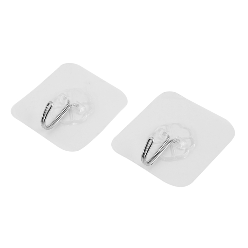 Strong Transparent Suction Cup Sucker Wall Hooks Hanger for Kitchen Bathroom Home (2)