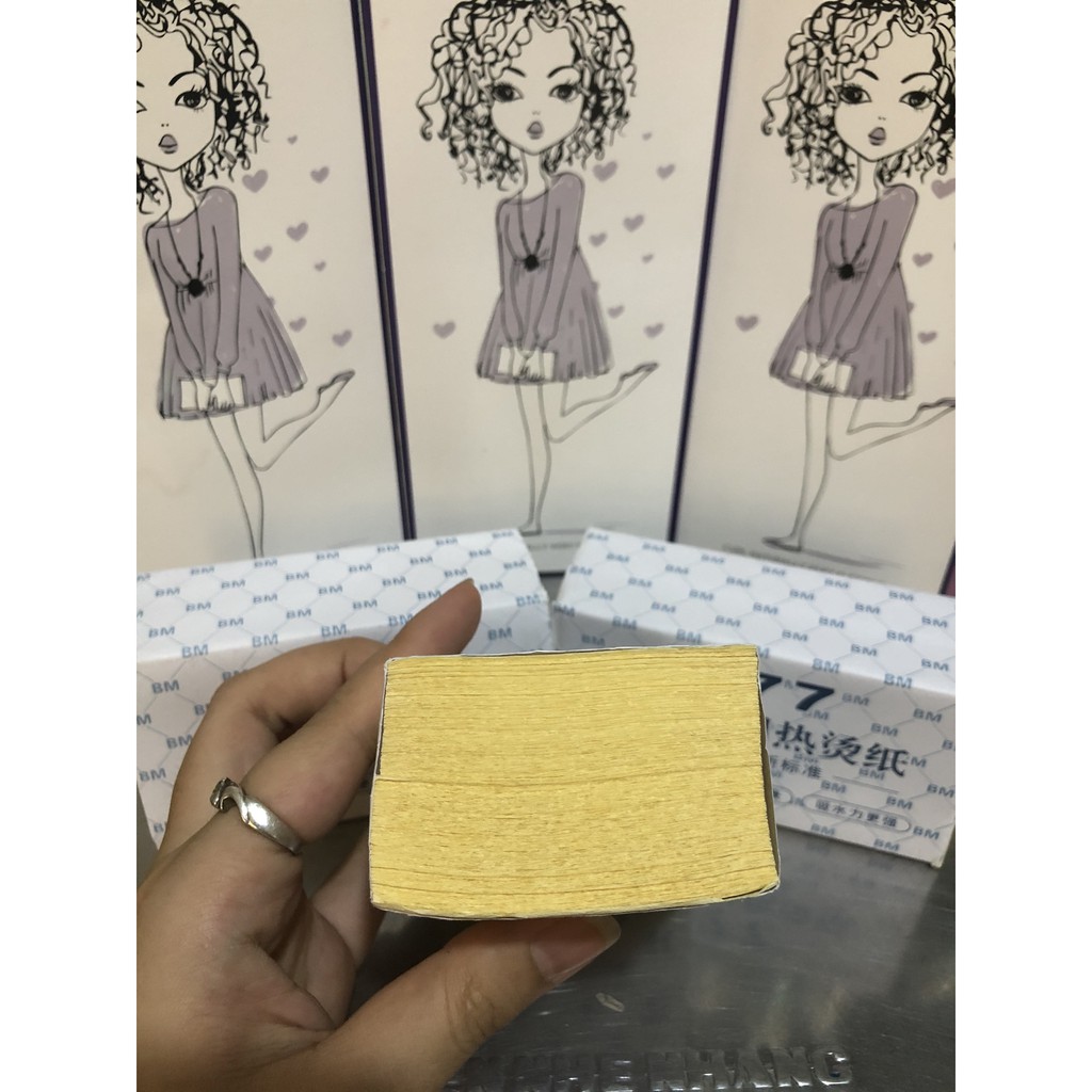 Giấy Uốn Nóng, Uốn Xoăn Hàn Quốc Siêu Rẻ (Màu Vàng )