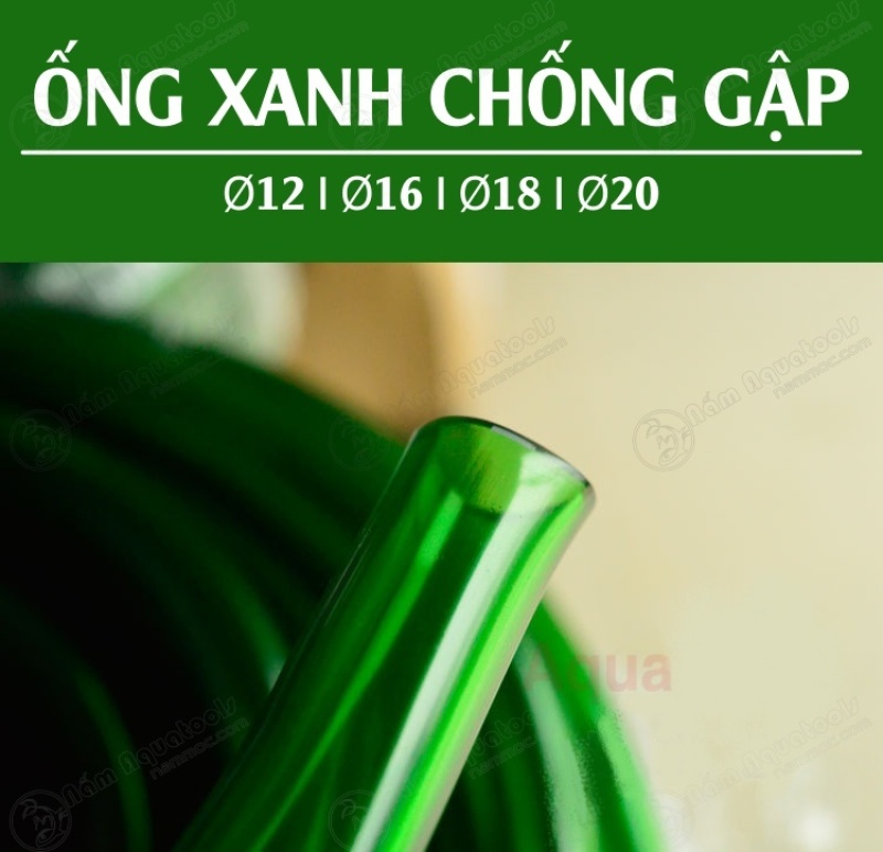 Ống Xanh Chống Gập F12 | F16 | F18 | F20 (1 mét) - Ống Nước Dùng Cho Lọc Thùng Ngoài Bể Cá Cảnh Thuỷ Sinh