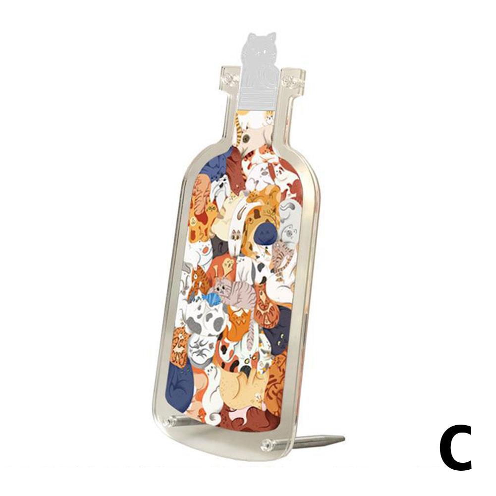 HAndmAde Toys Cute Pet in A Bottle Puzzle three-dimensionAl Acrylic Puzzle ornAments