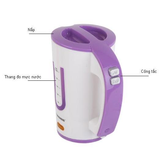 Ấm siêu tốc Tiross TS1360 0.5L (Trắng phối tím)