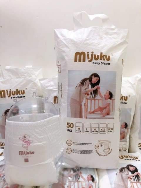 Bỉm Mijuku cao cấp 100 miếng đủ size cho bé