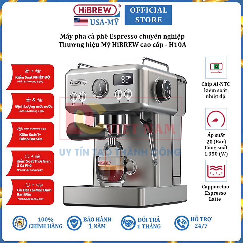 H10a professional American brand hibrew espresso coffee maker-12 months warranty
