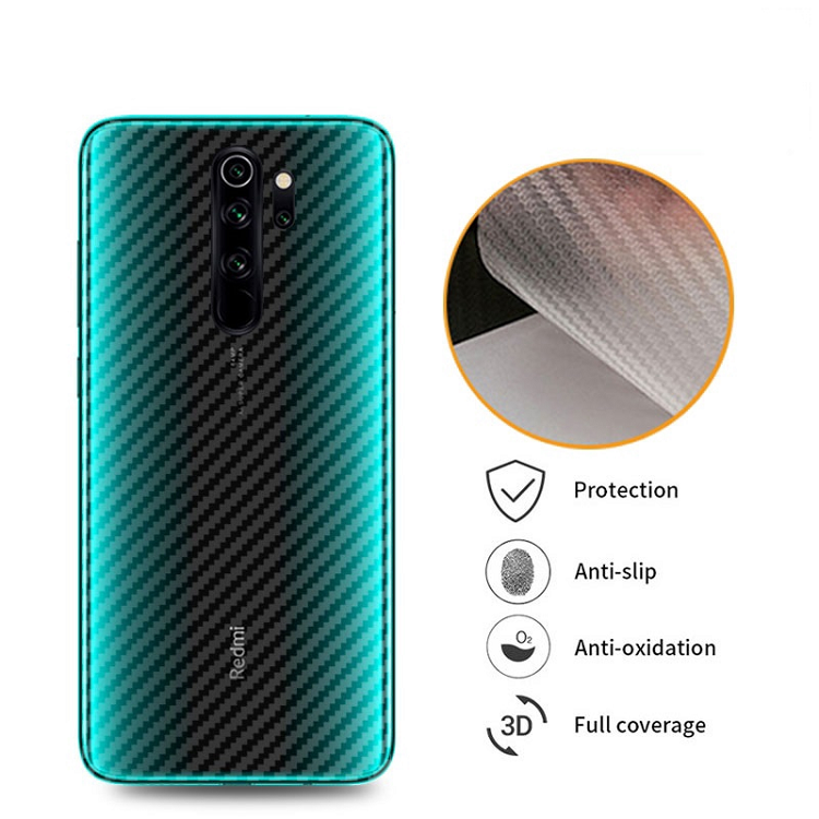 Dán carbon mặt lưng Xiaomi Redmi Note 8 / Note 8 Pro chống vân tay