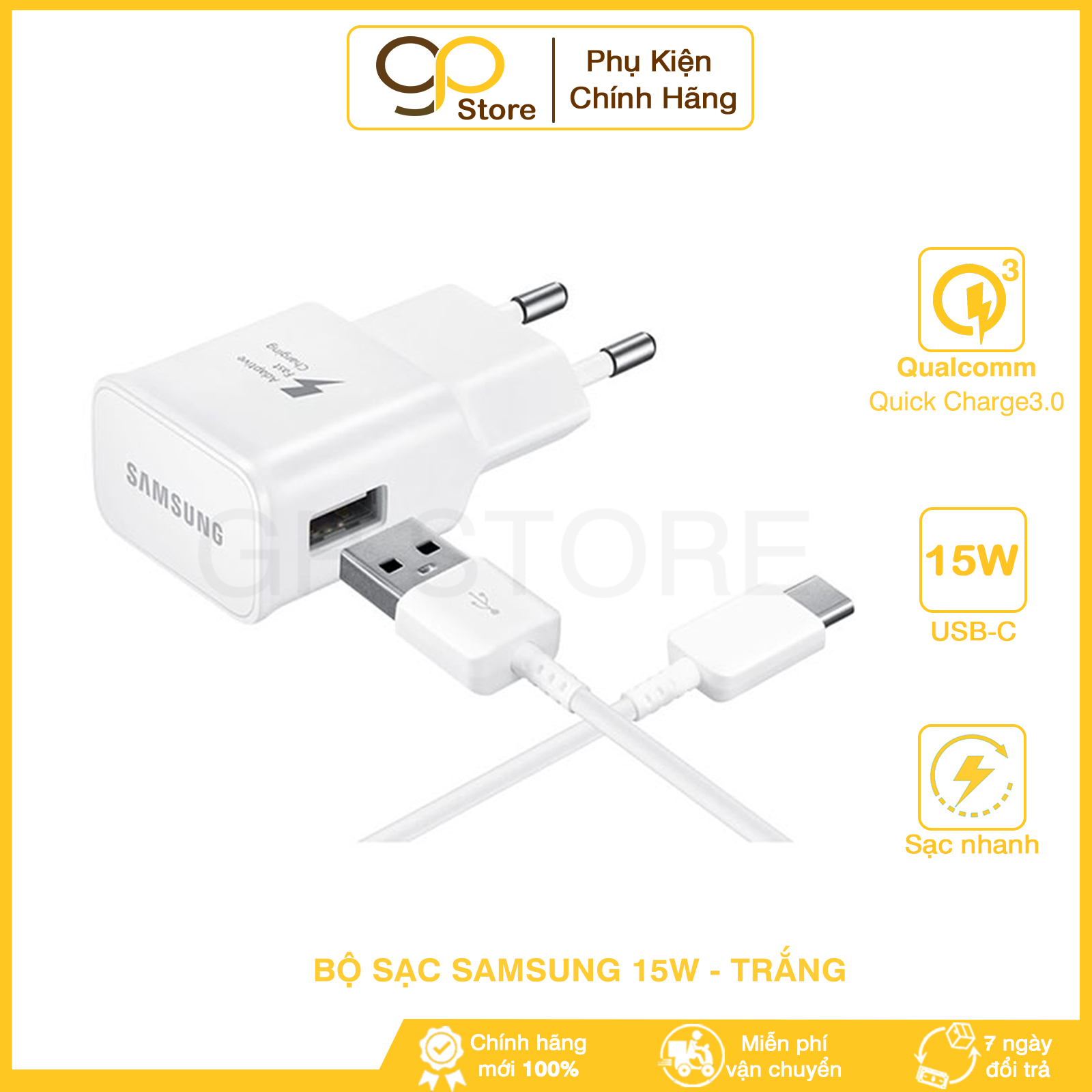 Bộ sạc nhanh samsung 15w cho s8,s9,note 8,note 9 chính hãng | bảo hành 12 tháng