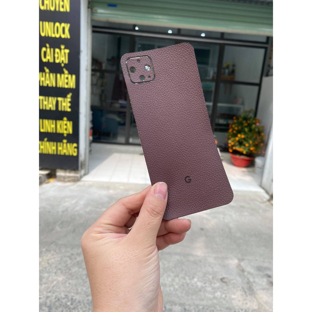 Dán lưng da điện thoại Google Pixel 2XL trơn không một màu