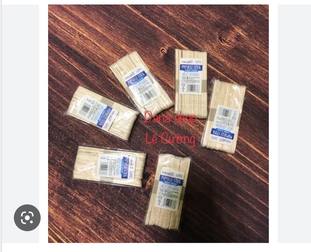 Que gỗ làm kem bịch 20 cái