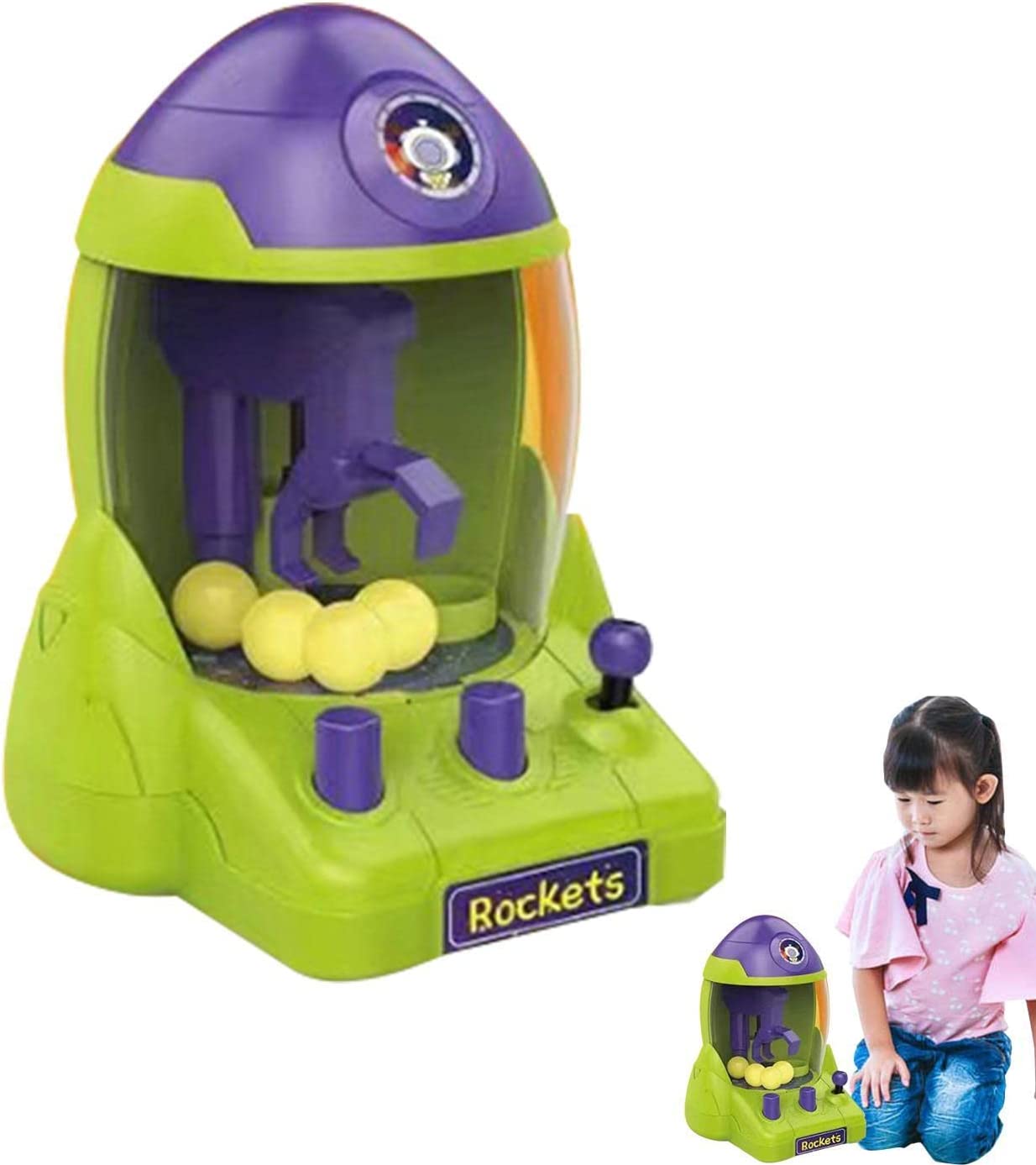 Đồ Chơi Máy Gắp Bóng Tên Lửa Mini Để Bàn Cho Bé