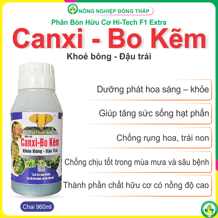 Phân bón hữu cơ hi-tech f1 extra – hữu cơ canxi-bo kẽm – khỏe bông – đậu trái