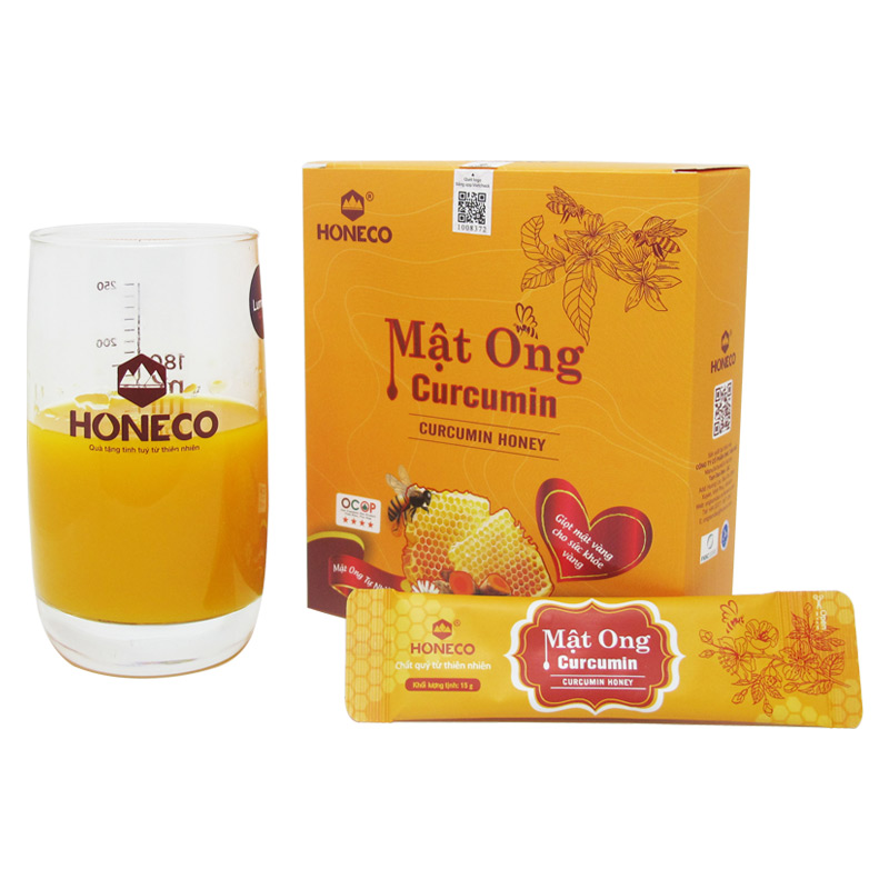 Mật ong nghệ Curcumin HONECO (Hộp 15 gói x 15g)