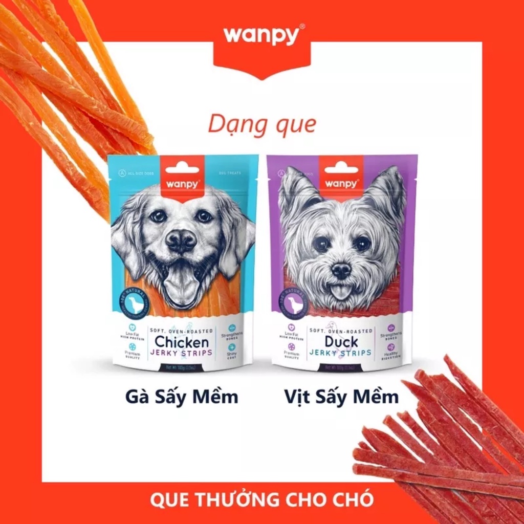 Snack Wanpy cho chó gói 100g