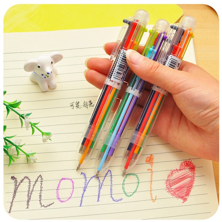 Combo 5 Cái - Bút Bi 6 Đầu 6 Màu