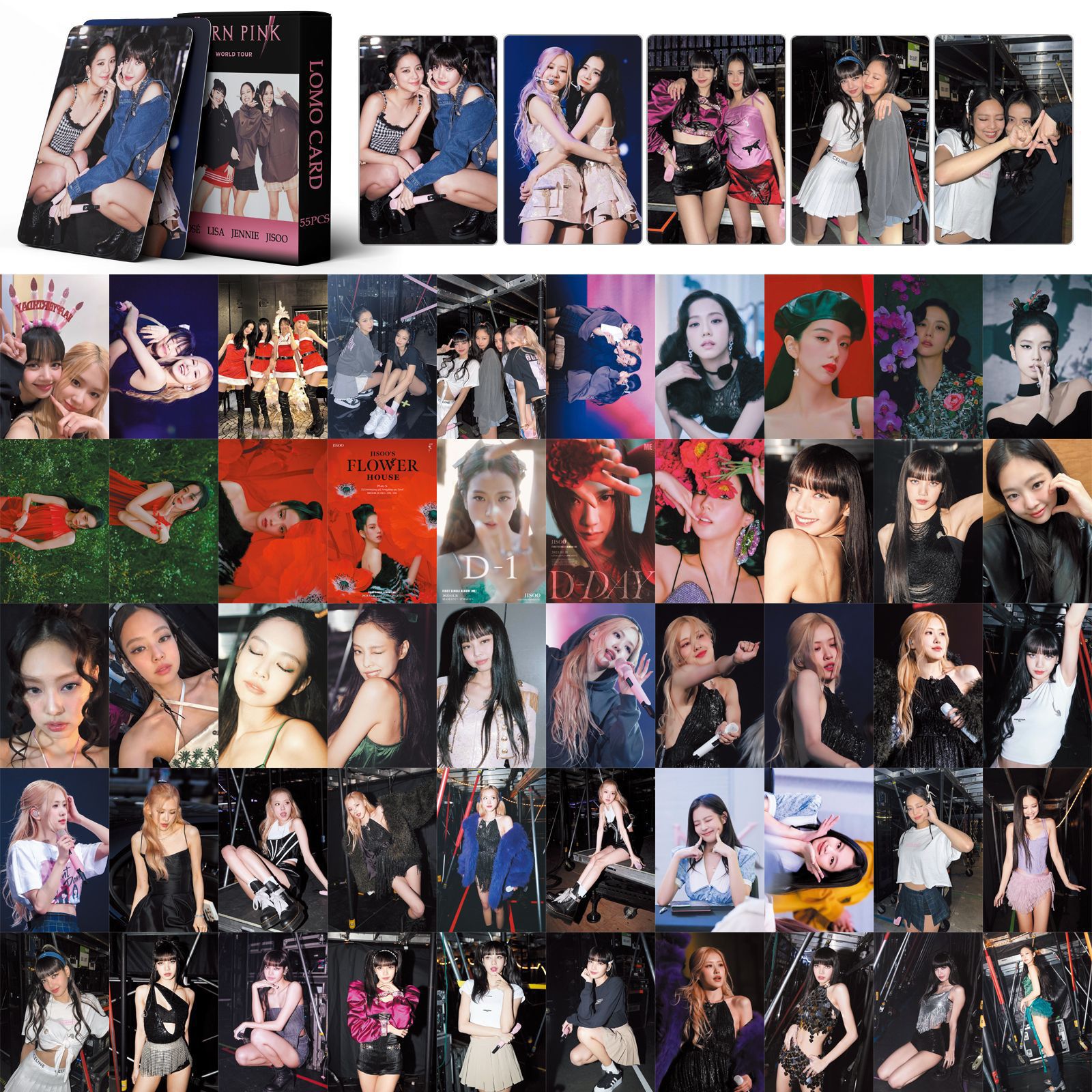 Set 55 lomo card blackpink world tour 2023