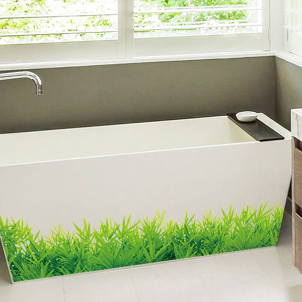 DECAL DÁN CHÂN TƯỜNG CỎ XANH 5