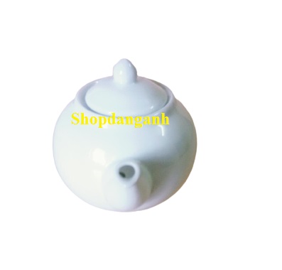 Ấm trà Bát Tràng dáng bẹt dung tích 550ml (cỡ to)