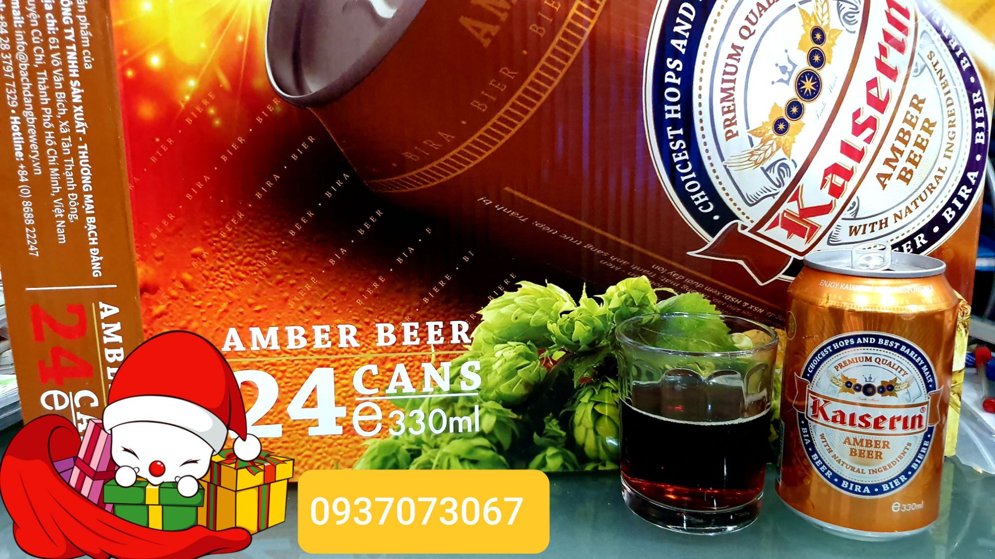 Bia Đen + Đỏ Kaiserin 24 lon, HSD: Tháng 12/2023