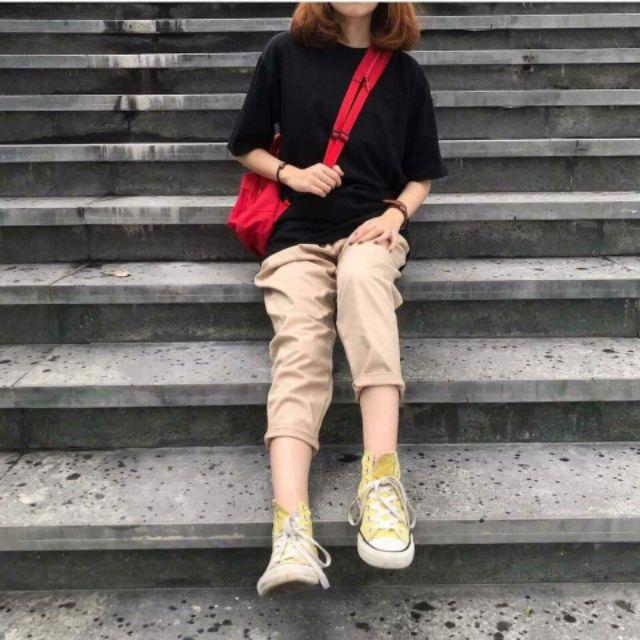 QUẦN BAGGY KAKI NỮ DÂY RÚT