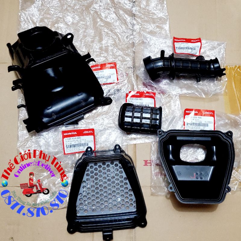 Bộ pô e Winner V1, Sonic chính hãng Honda (Bộ hộc gió Winner)