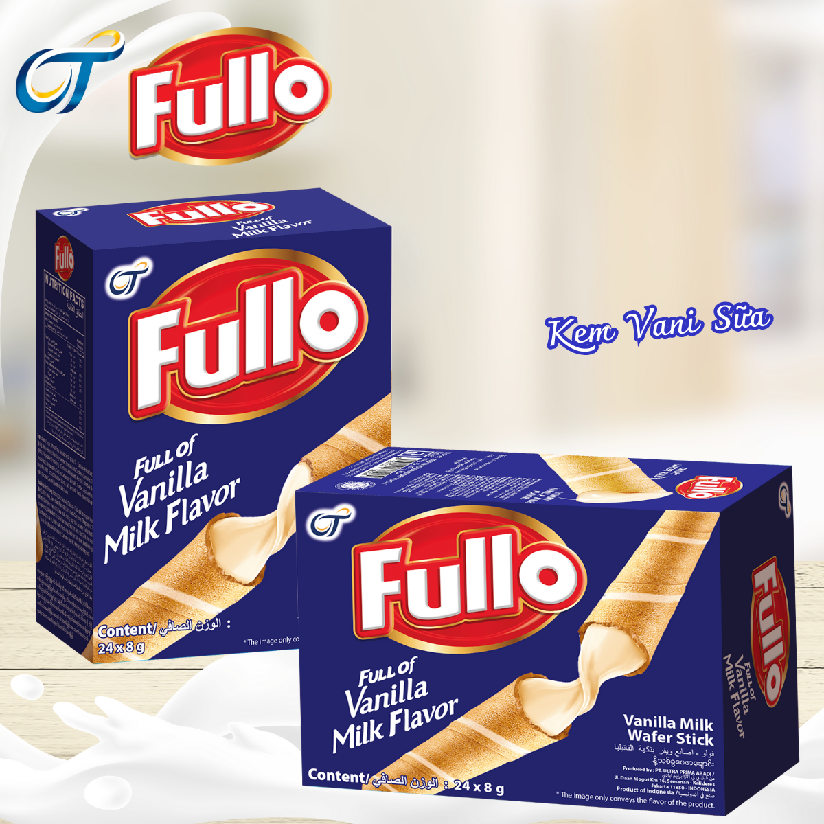 Combo 2 Hộp bánh quế Fullo Vani 192g (1 hộp/ 24 cây)