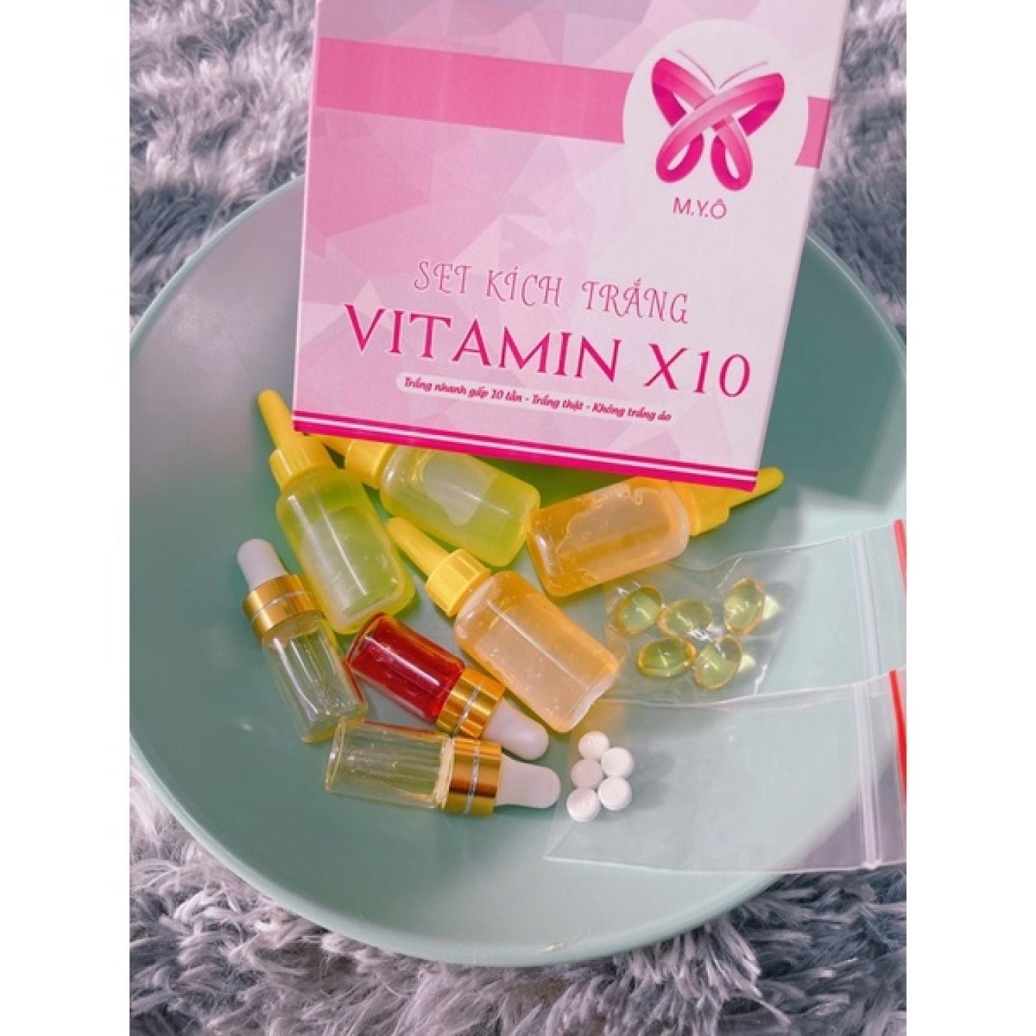 SET KÍCH TRẮNG VITAMIN X10 MYÔ ( Kích trắng mạnh gấp 10 lần )