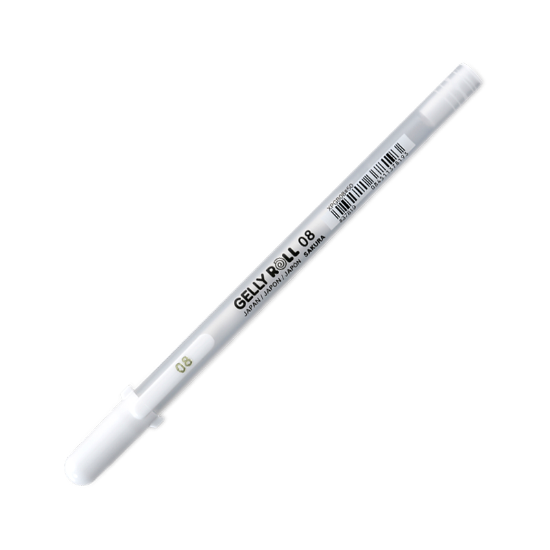 Bút trắng GellyRoll của Sakura, 08 (0.4mm)