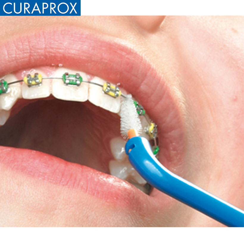 Bộ chăm sóc răng niềng Curaprox Ortho kèm túi lưới (Màu ngẫu nhiên)