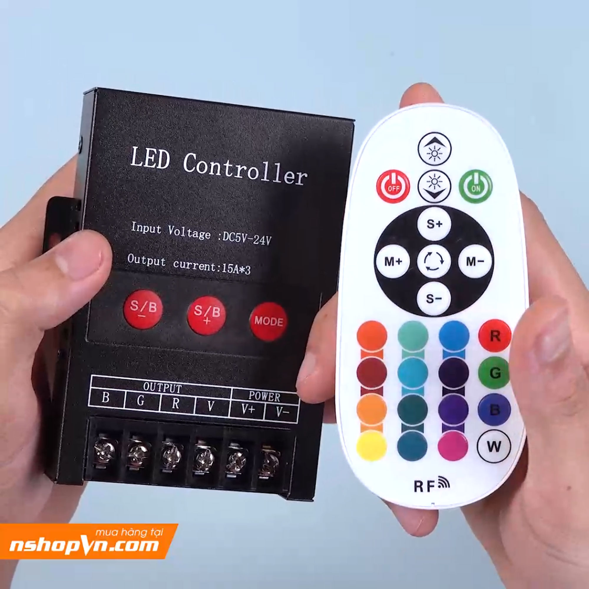 Bộ điều khiển LED RGB 5-24VDC 45A