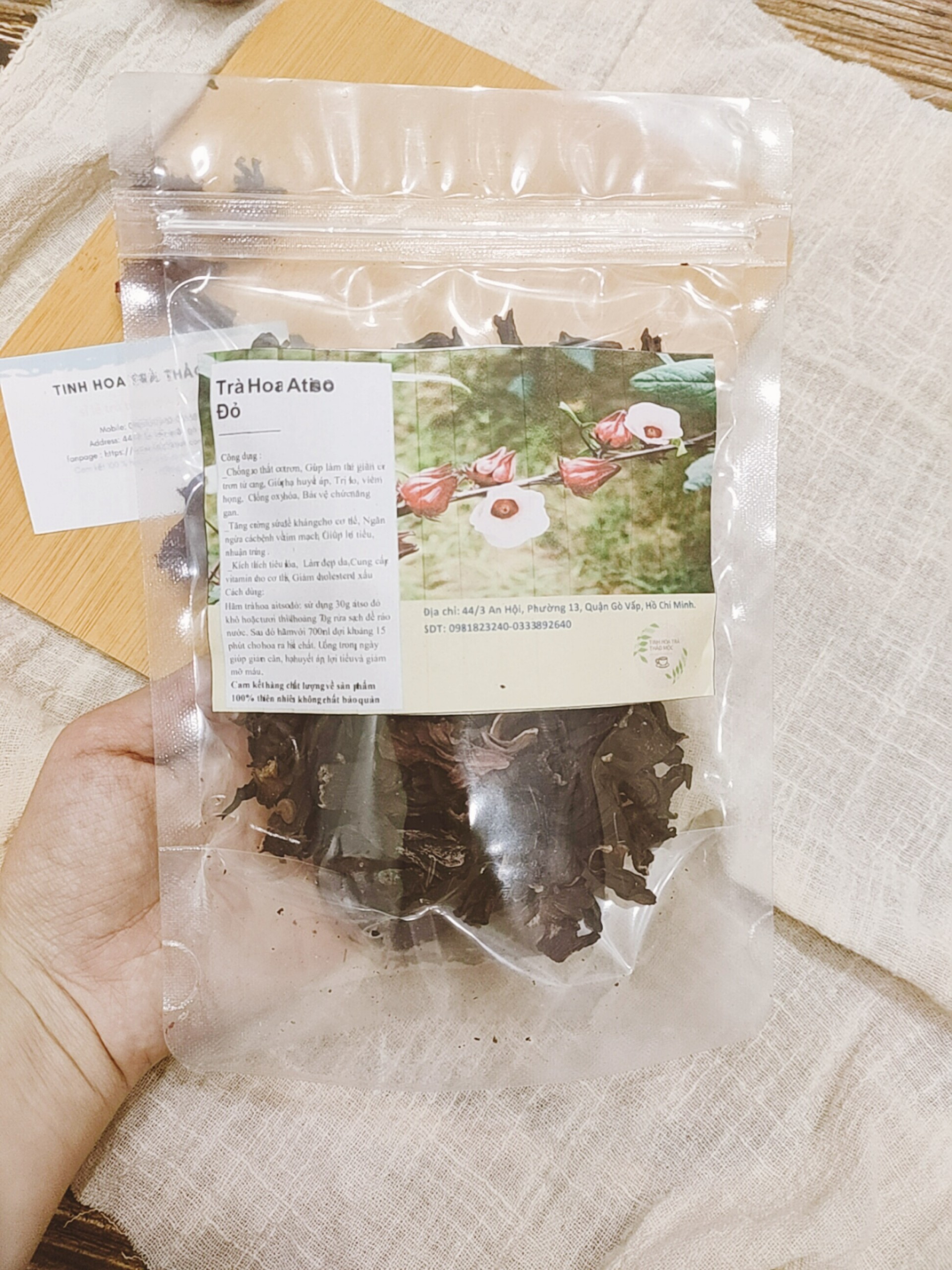 Trà hoa atiso đỏ khô 100 gram tinhhoatrathaomoc