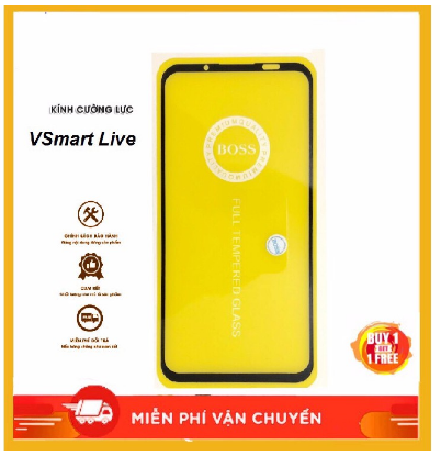 Kính cường lực 10D Kính Full Vsmart live Full keo , full màn full keo New