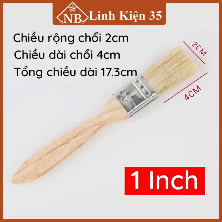 Chổi vệ sinh cán gỗ sợi siêu dày đa năng, quét sơn, dầu ăn, axetol, chổi cọ vệ sinh main điện thoại, bo mạch điện tử, máy tính, laptop