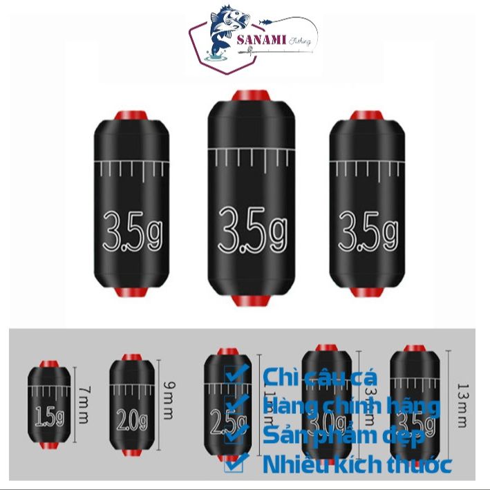 Chì Lá Câu Cá Cuốn Sẵn, 1 Viên Đầy Đủ Kích Thước Chuyên Câu Đài Câu Đơn Tương Ứng Với Phao Câu PK14 - SANAMI FISHING