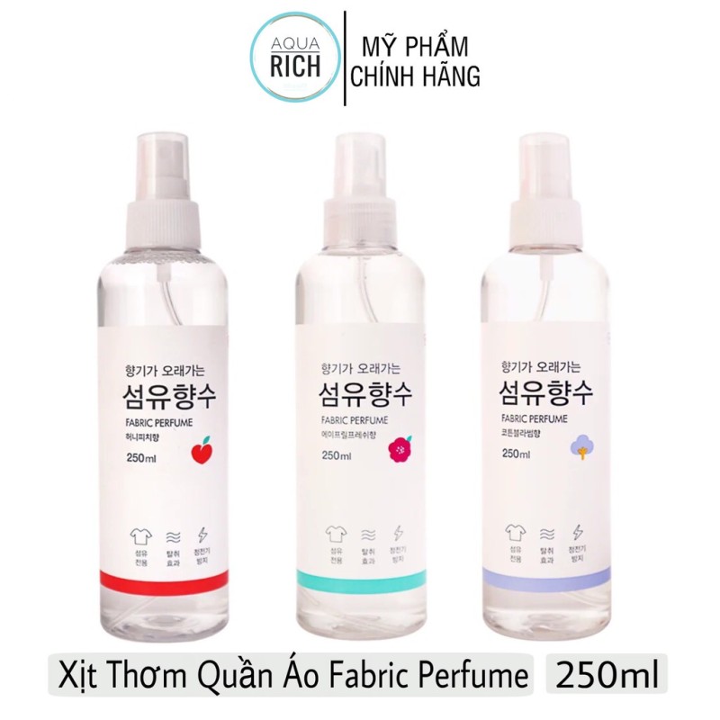 Xịt Thơm Quần Áo Hàn Quốc Lưu Hương 250ml