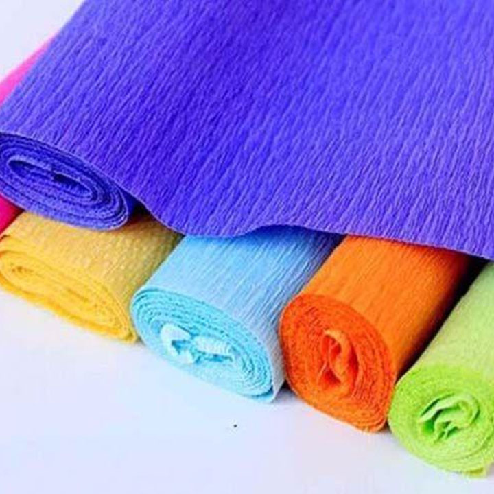 Giấy Nhún, giấy nhăn làm hoa