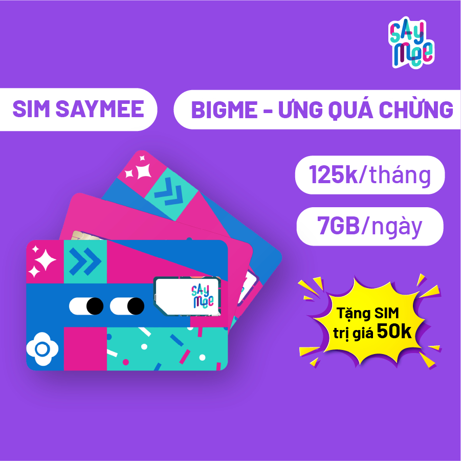 Sim 4g mobifone tặng 7gb data tốc độ cao 1 ngày phí chỉ 125k/tháng | bigme . freeship - chưa kích hoạt
