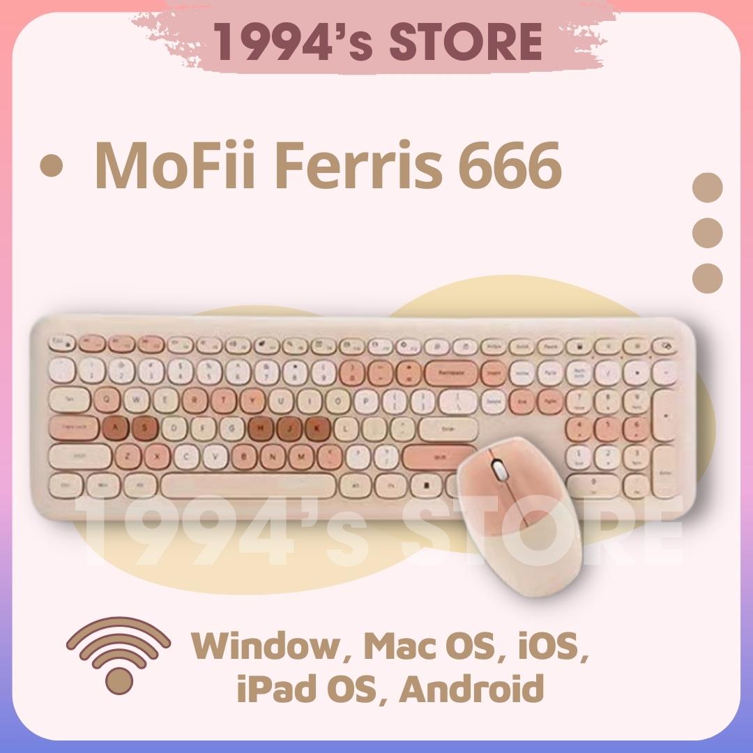 Combo bàn phím giả cơ và chuột không dây MOFii 666 siêu CUTE dùng cho máy