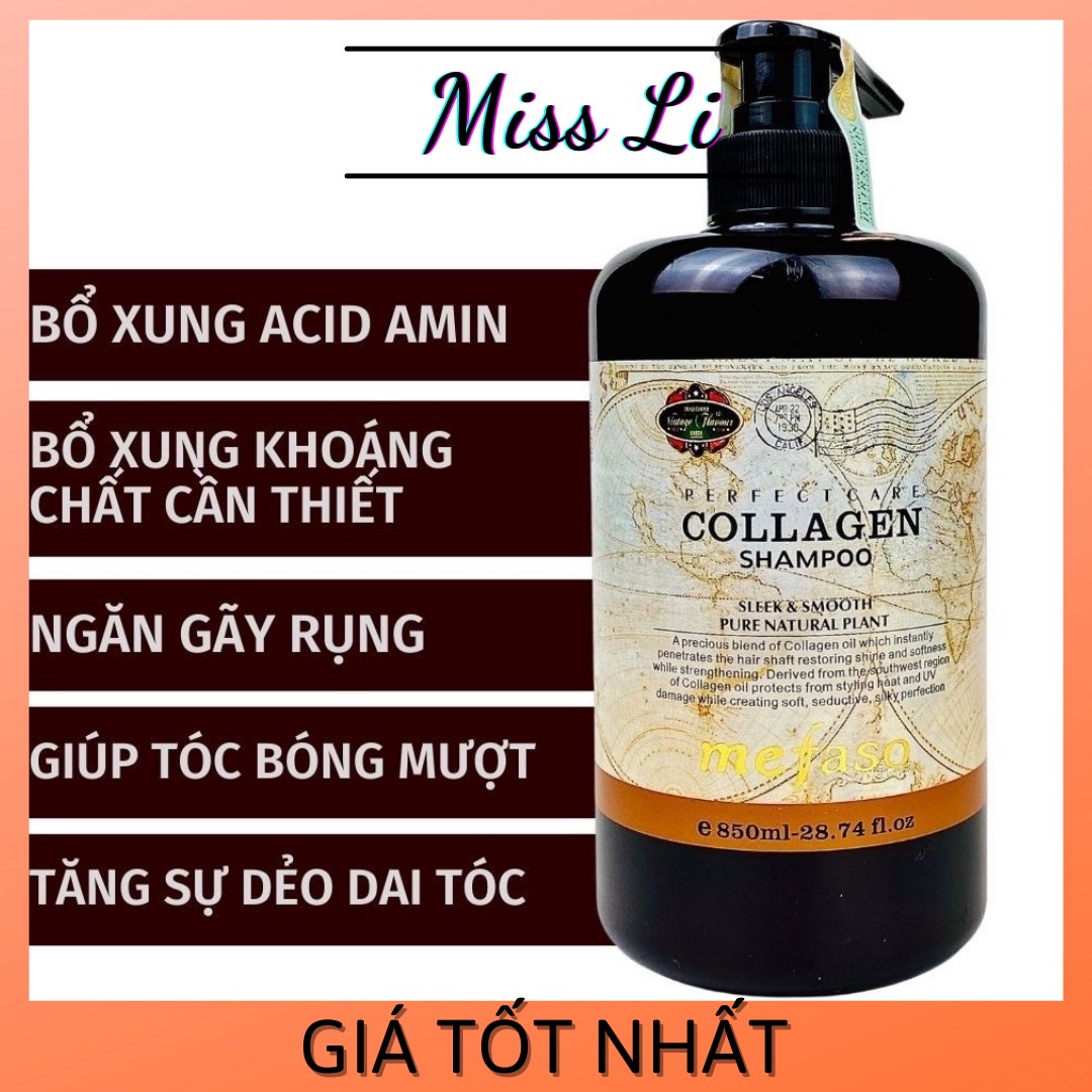 [HCM]?? [GIÁ TỐT] ?? Cặp Dầu Gội Xả Collagen Mefaso 850ml